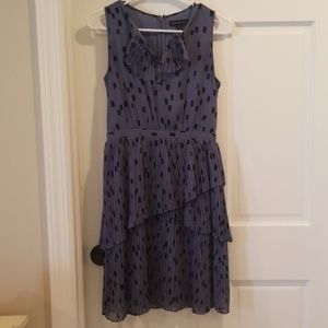 Sleeveless garden dress 0 purple chiffon polka dot